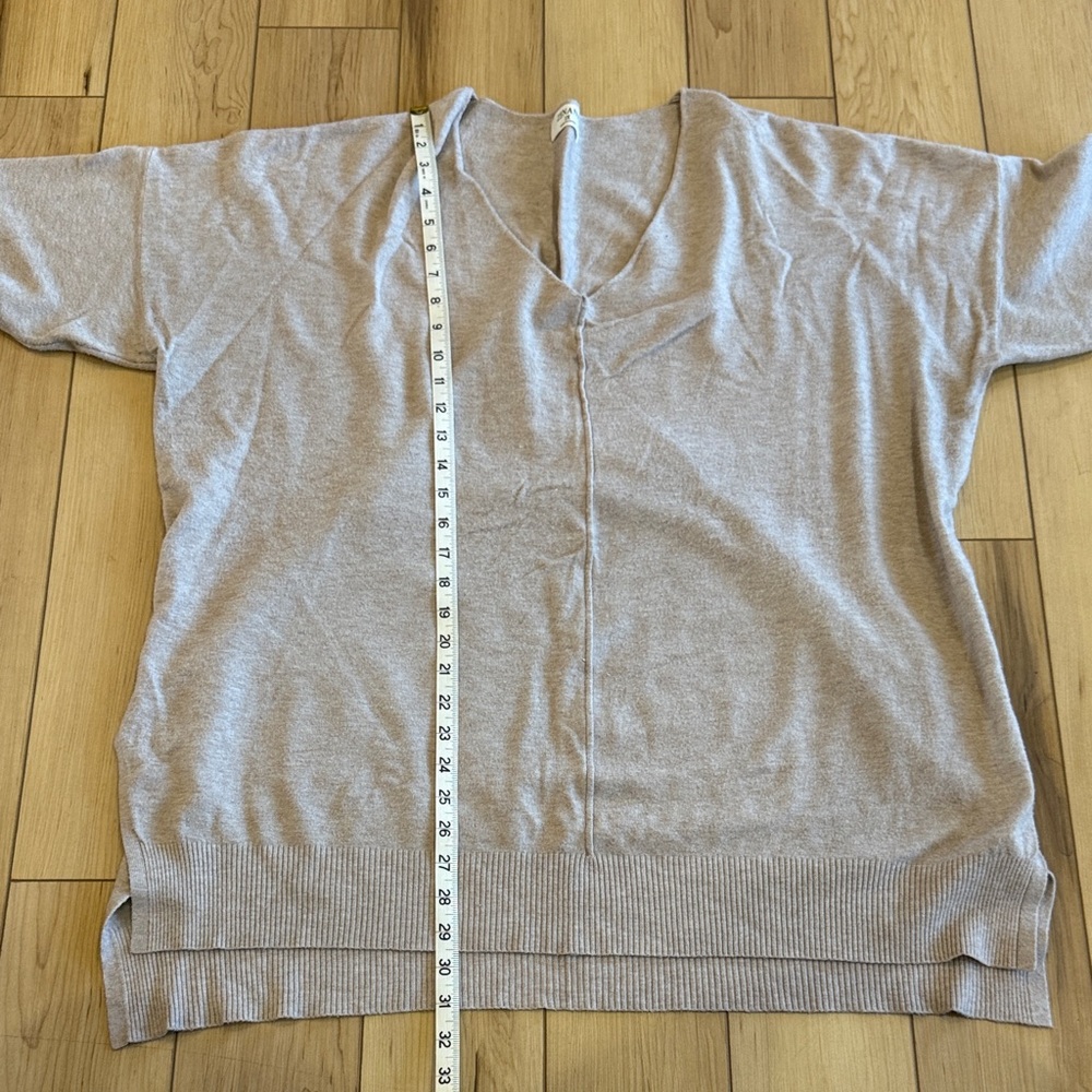 Zenana Outfitters V-Neck Sweater in Soft Beige - Picture 6 of 6